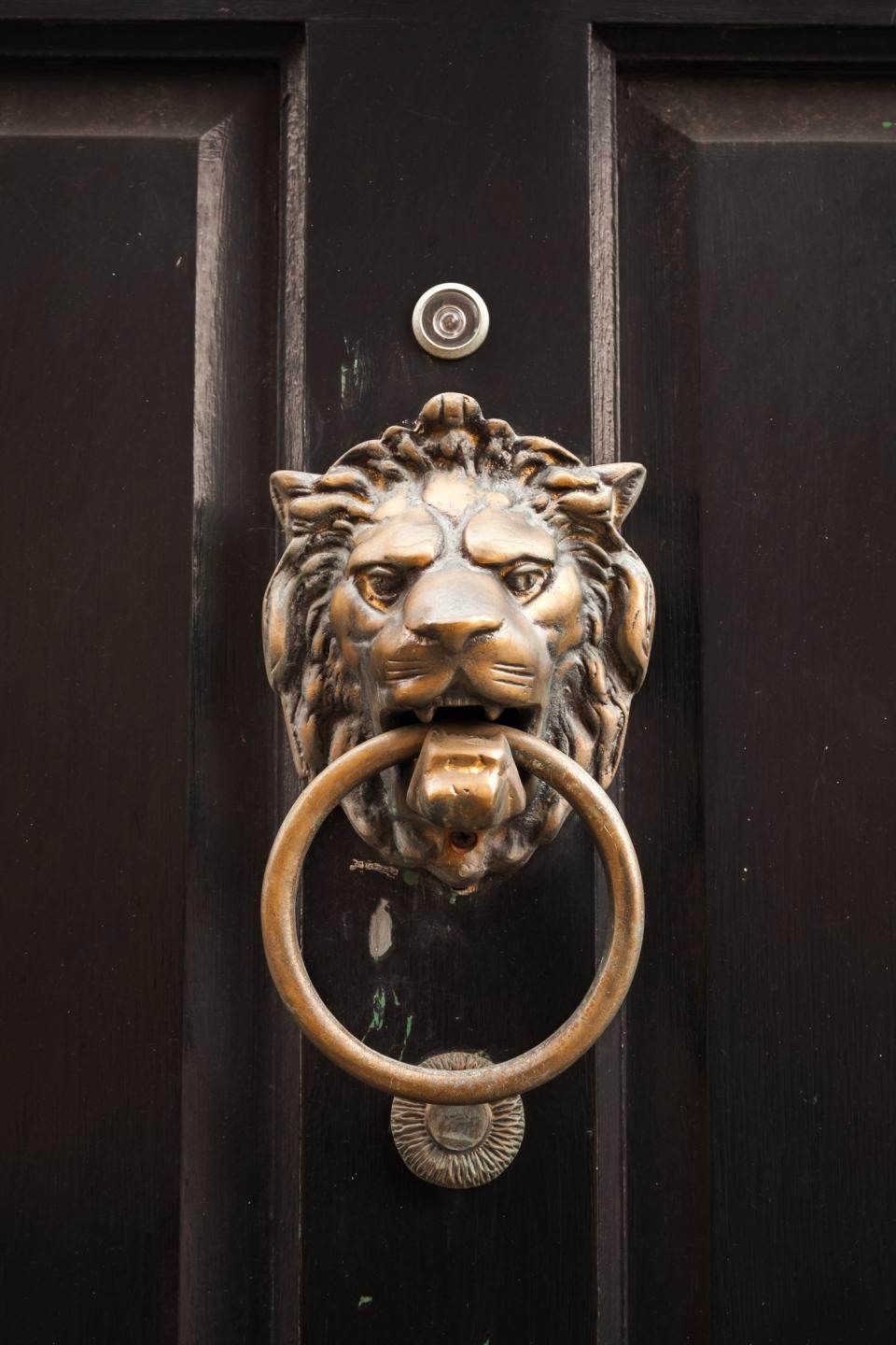 Strong Brass Lion Door Knocker
